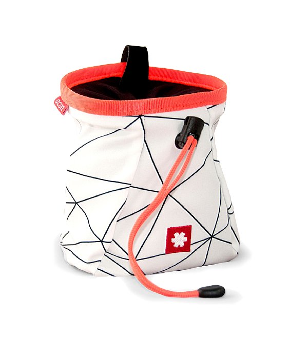 Ocún pytel na magnezium Lucky + Belt, bílá/oranžová
